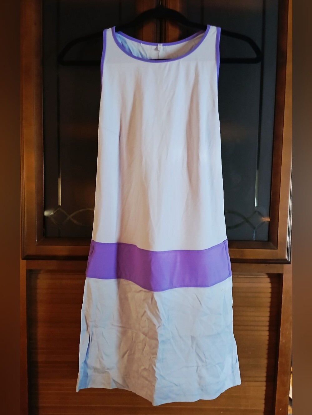Sleeveless White Lululemon Purple Colorblock Shift Skirt